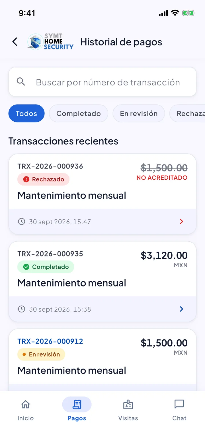 Historial de pagos