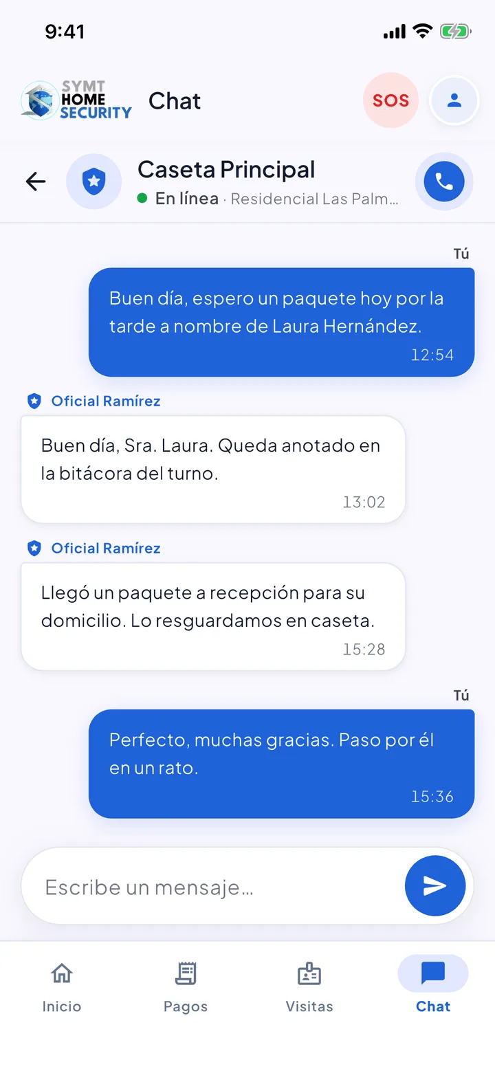 Chat con Caseta Principal
