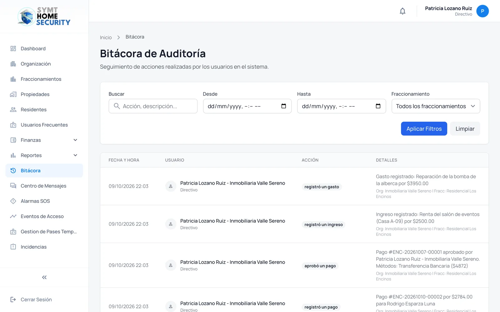 Bitácora de auditoría